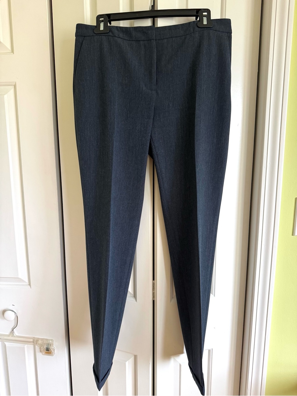 PESERICO Sign Women Navy Blue Dress Pants 8/44 EUC